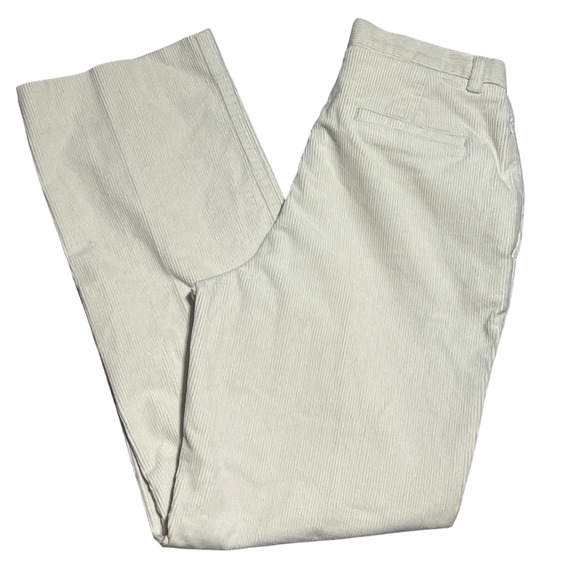 Lands' End Women's Wide Wale Corduroy Pants Beige Casual Career Trousers EUC - Picture 1 of 9